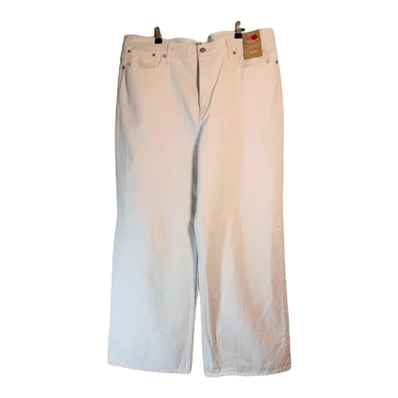 Madewell Low-Slung Baggy Jeans in Vintage Ivory NWT - Picture 3 of 9